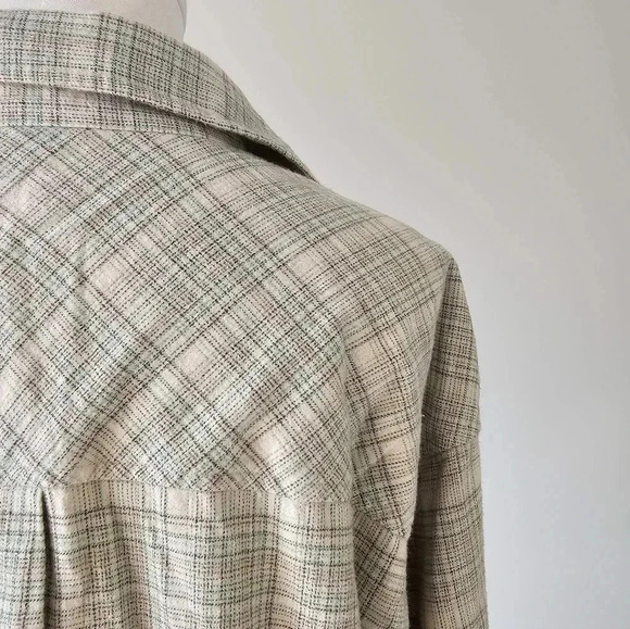 Wilfred Free Size S 2 oversized plaid flannel button-up long sleeve 100… - Picture 5 of 10